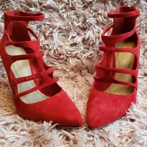 BCBG Ankle Strep Heels